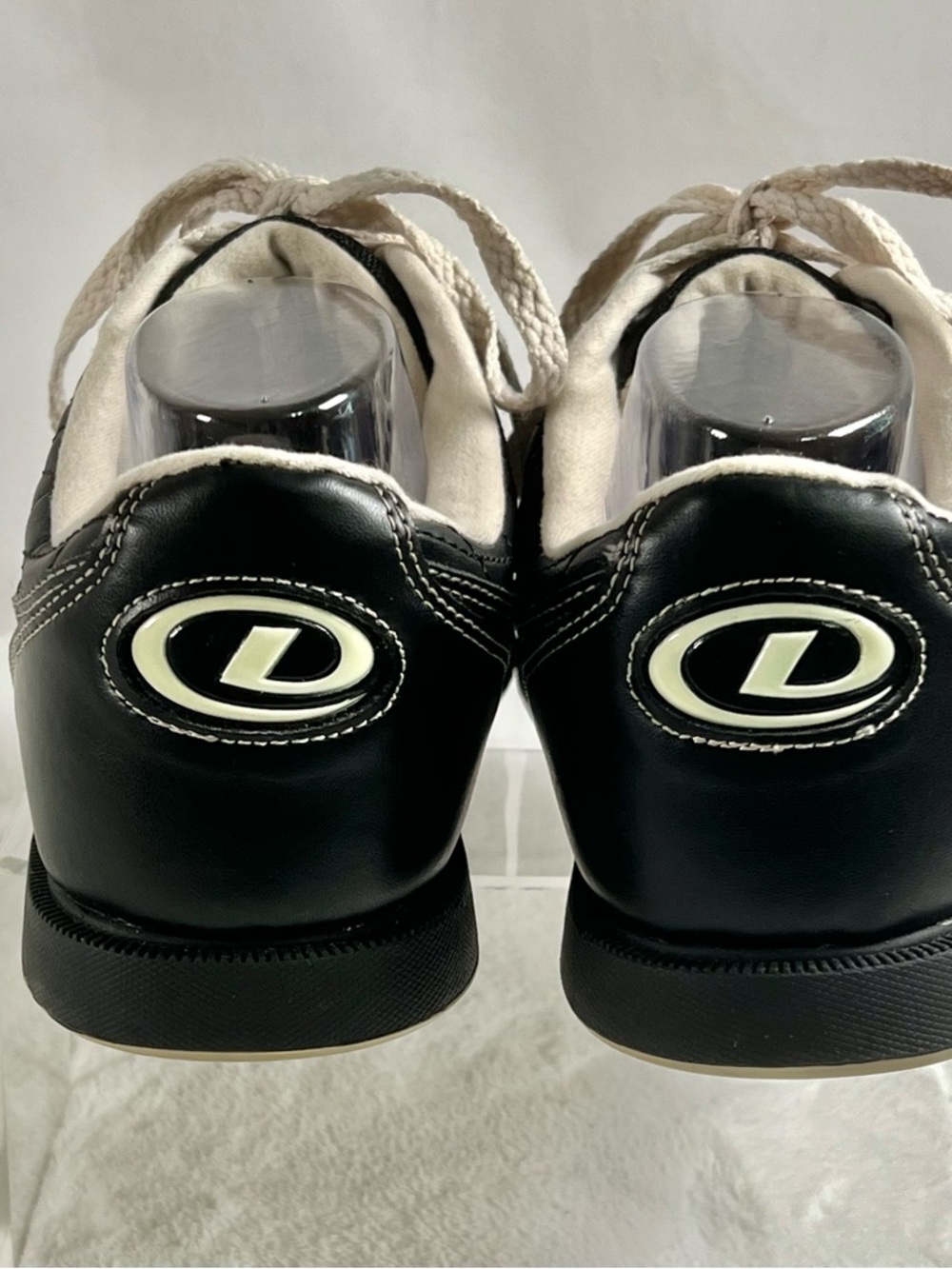 Dexter Turbo 2 Black Beige Lace- up Slide-Rite Bowling Shoes Men 10 D - Picture 6 of 11